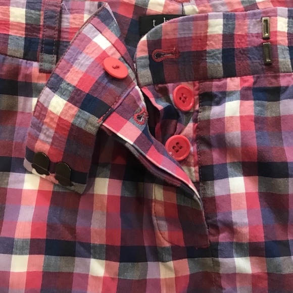 Theory Checkered Shorts sz 4 - Picture 2 of 9